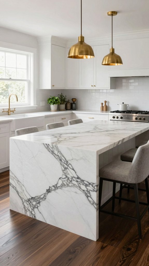 dramatic veining enhances elegance