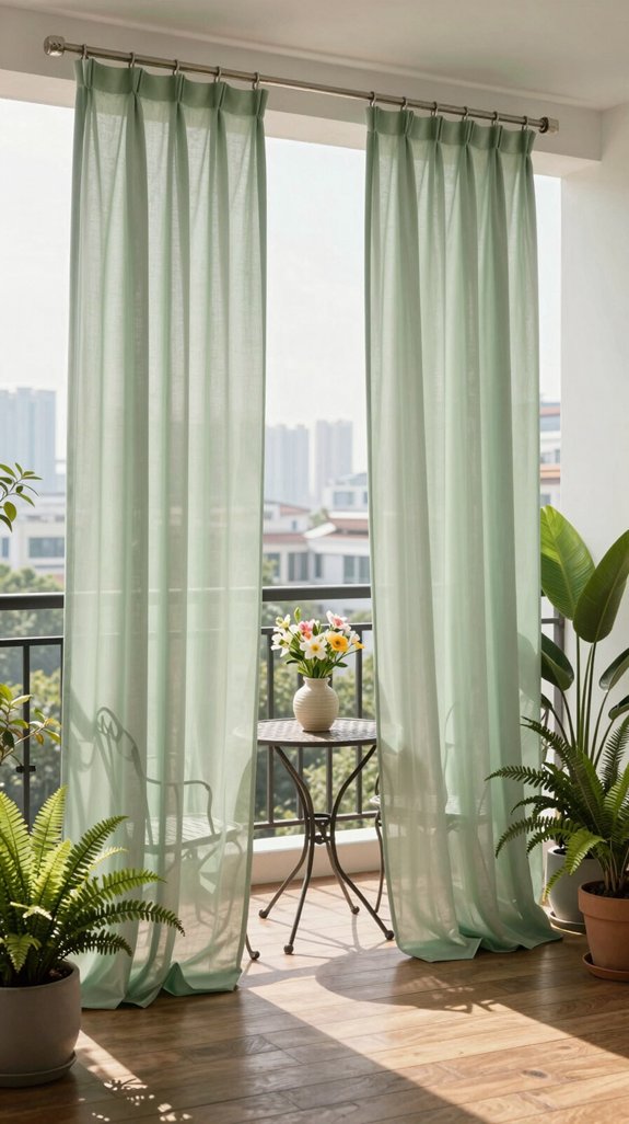 drapery enhances privacy stylishly