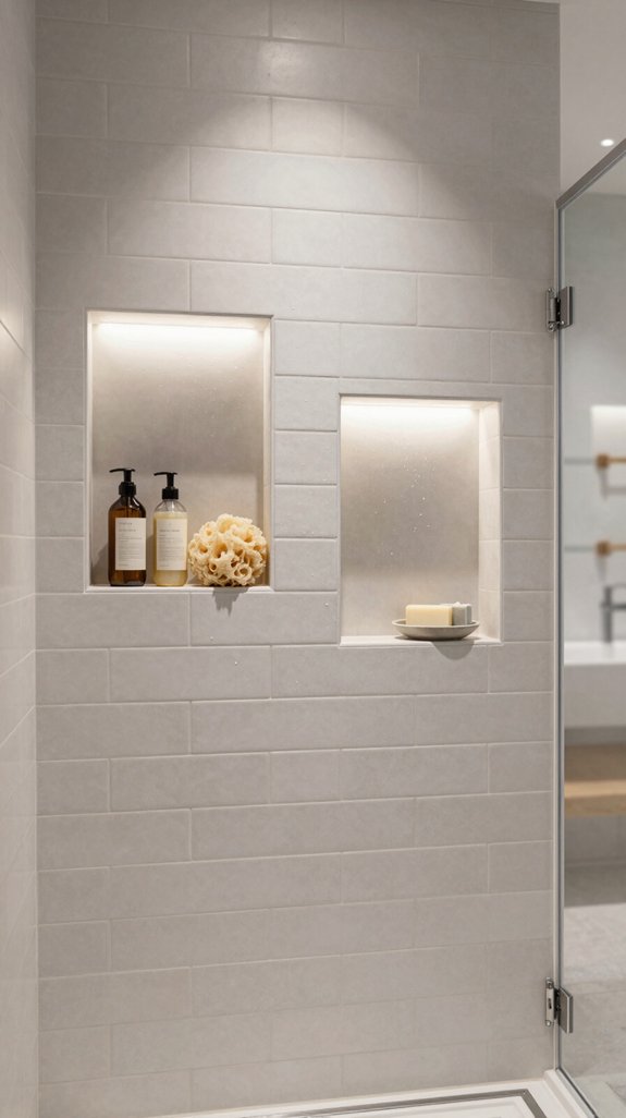 dual shower niches organization