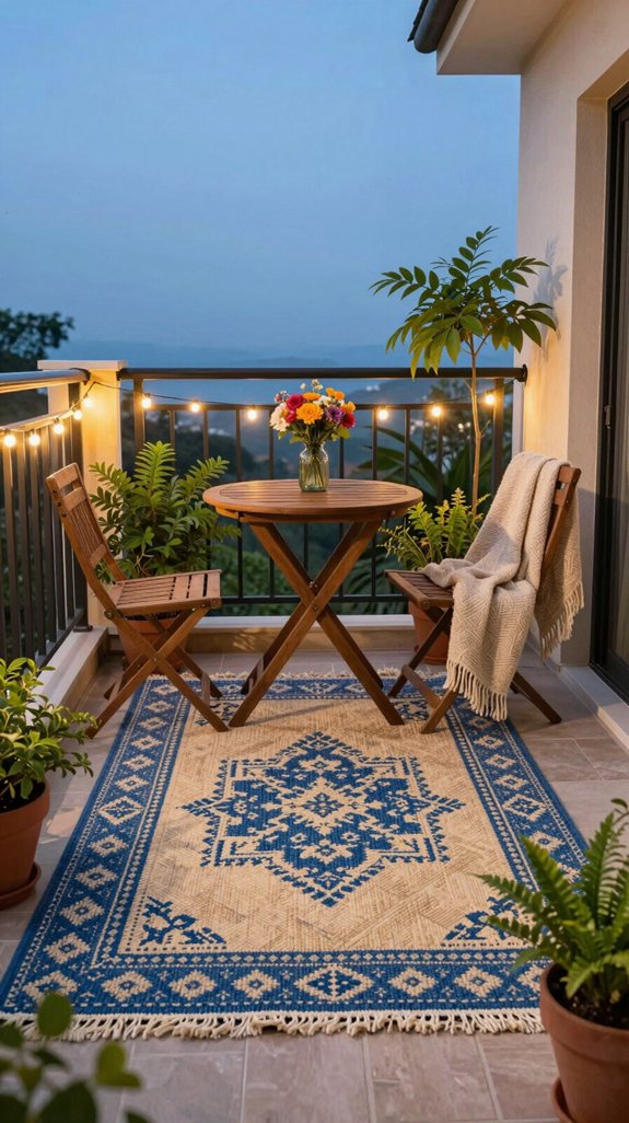 21 Balcony Decoration Ideas to Refresh Your Outdoor Space 8 durable colorful easy care rugs