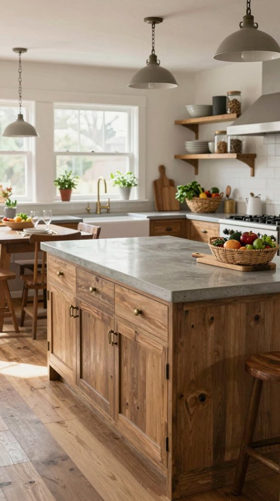 23 Farmhouse Kitchen Ideas for a Cozy Rustic Feel 14 durable concrete countertops elevate kitchens