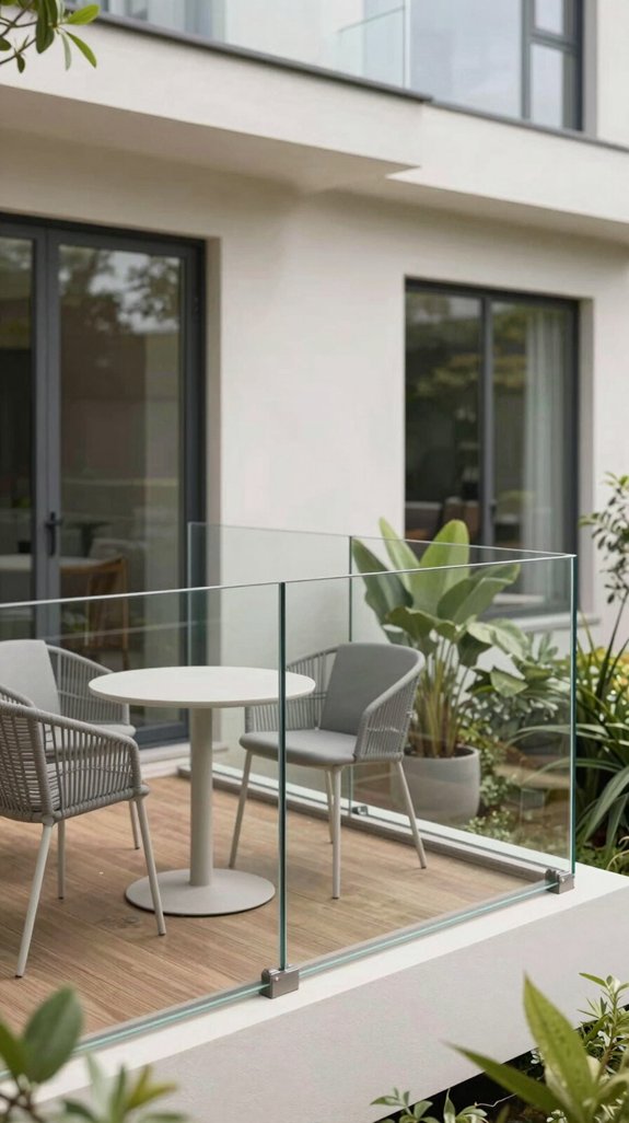 durable tempered glass railings