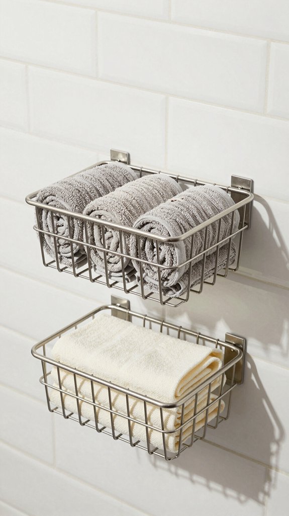 17 Bathroom Towel Hanging Ideas for Small and Large Spaces 14 durable wall mounted storage solutions
