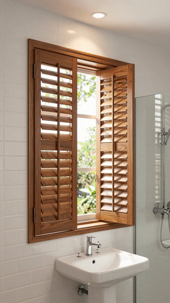 15 Bathroom Window Ideas for Privacy and Natural Light 5 durable waterproof privacy shutters