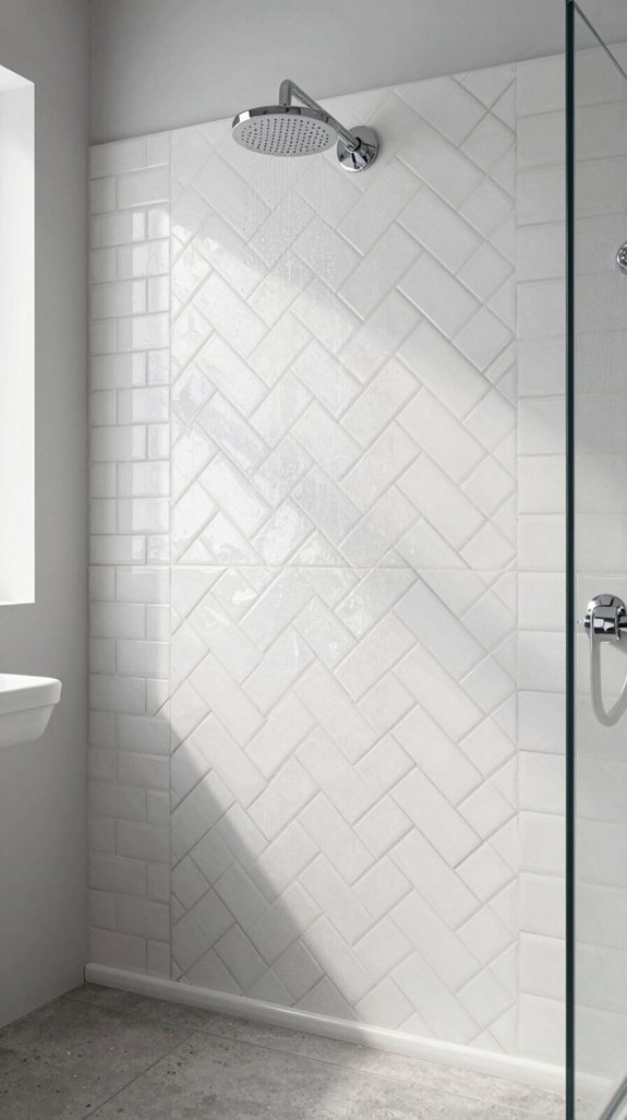 24 Bathroom Tiles Ideas for Stunning Floors and Walls 11 dynamic herringbone tile layouts