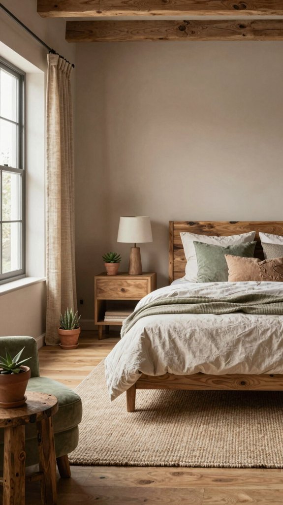13 Earthy Bedroom Ideas for a Natural Feel 2 earthy color palette serenity