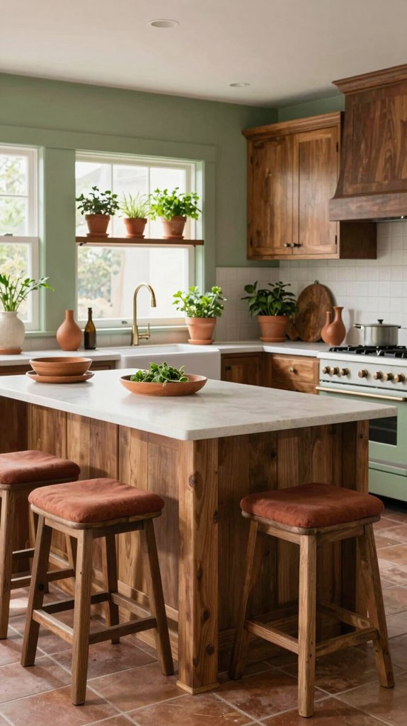 earthy tones kitchen design