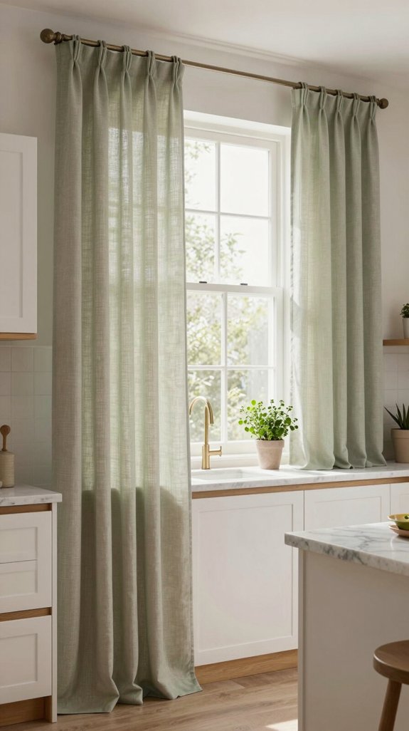 15 Kitchen Curtain Ideas That Add Soft Style 8 eco friendly curtain fabric choices