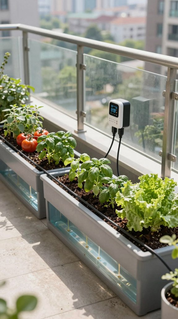 13 Apartment Balcony Garden Ideas for Urban Green Living 6 efficient automated hydration solution