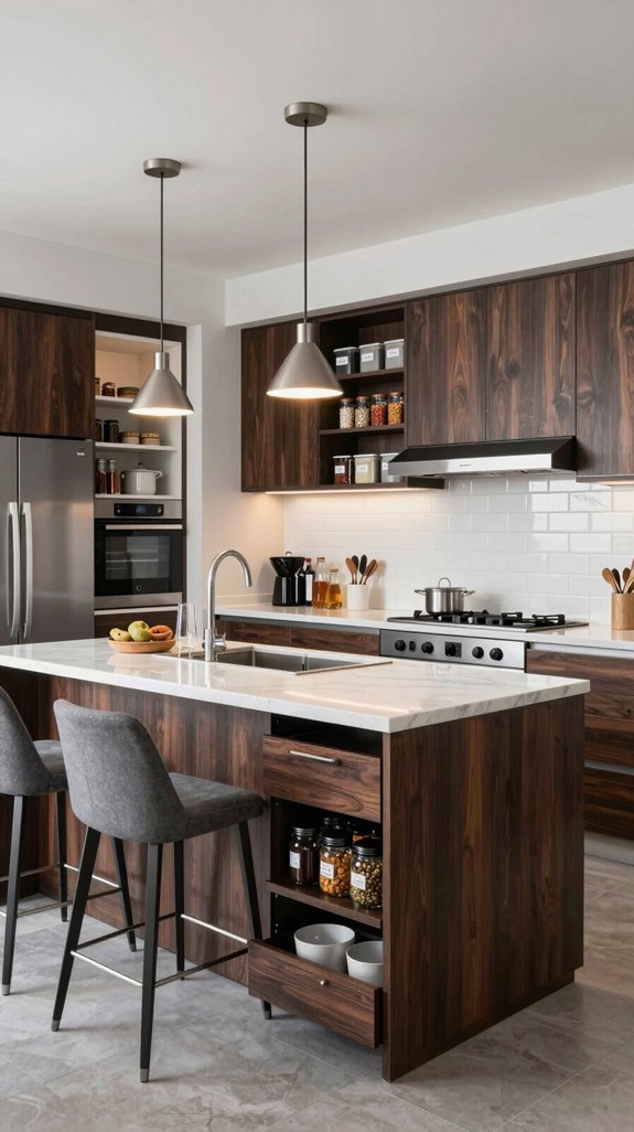 efficient ergonomic kitchen storage