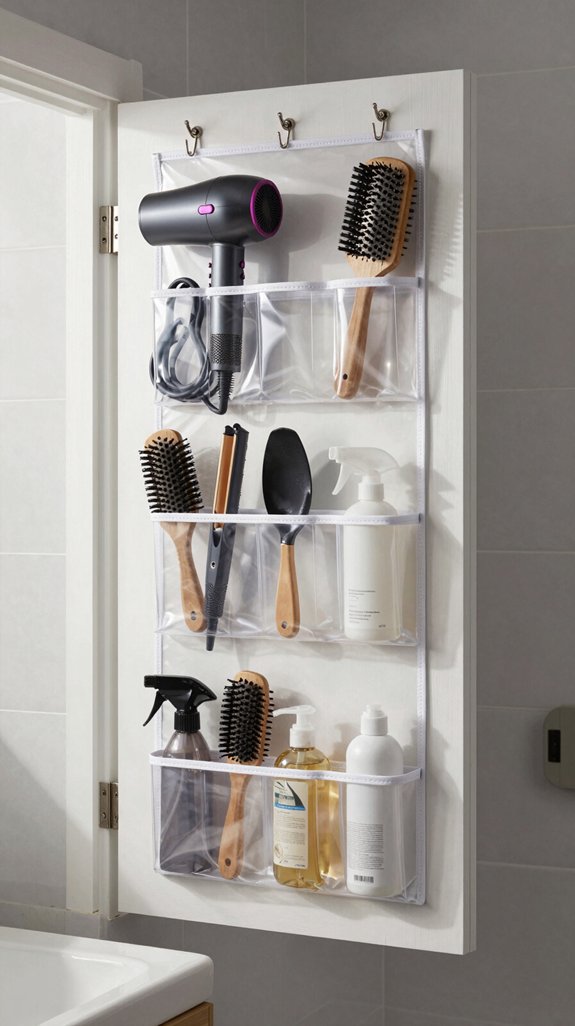 26 Tiny Bathroom Storage Ideas That Save Every Inch 14 efficient hair tool storage