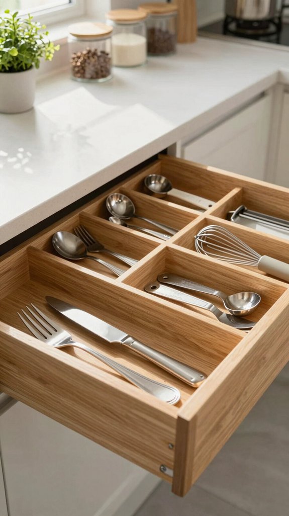 efficient kitchen drawer organization