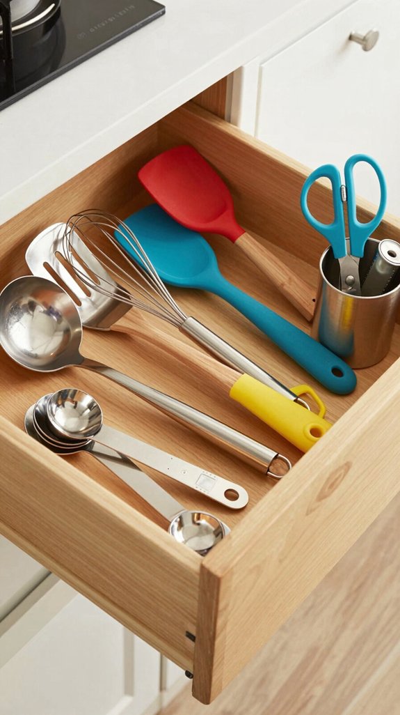 efficient kitchen drawer organization