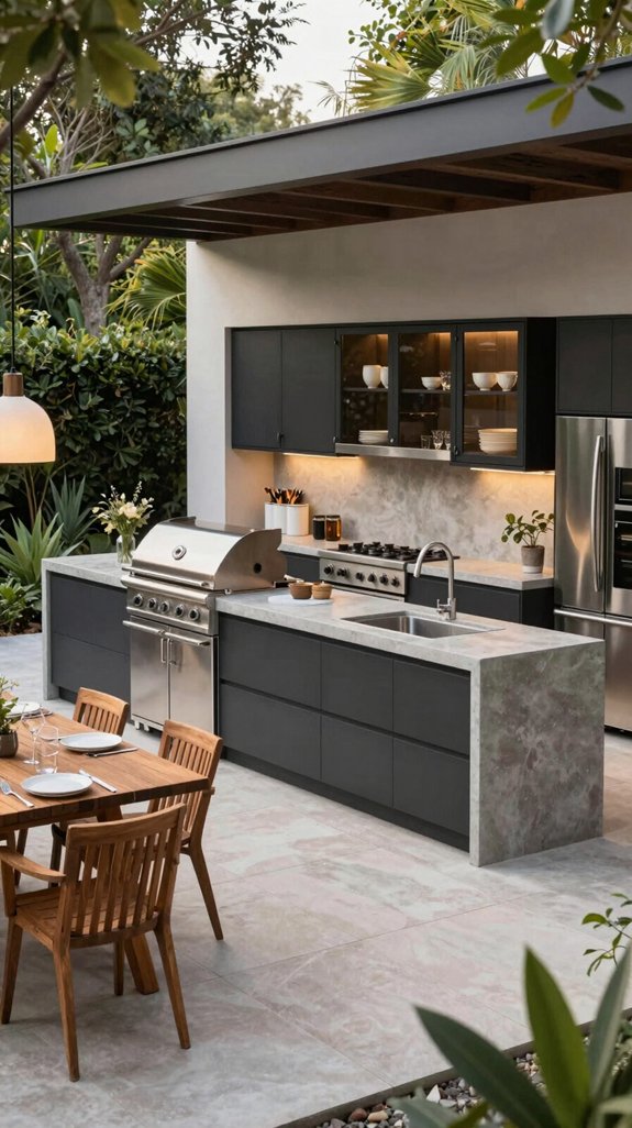 efficient linear kitchen designs