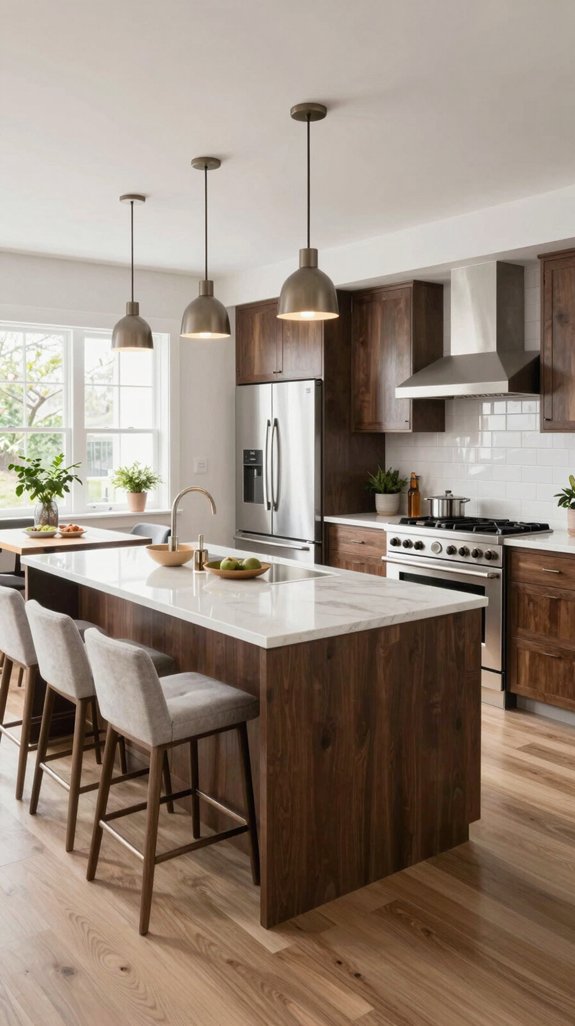 efficient open kitchen layout