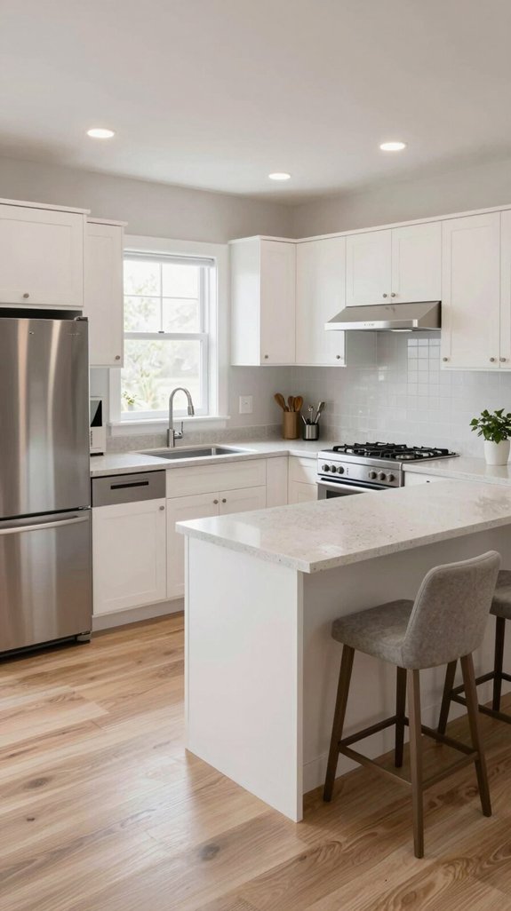 efficient u shaped kitchen design