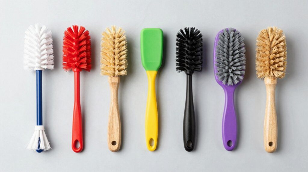 effortless scrubbing with brushes