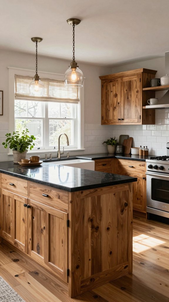 23 Farmhouse Kitchen Ideas for a Cozy Rustic Feel 11 elegant black granite countertops