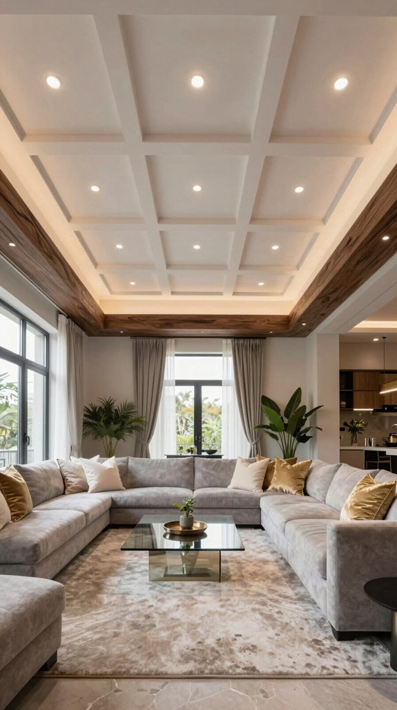 elegant coffered ceiling tips