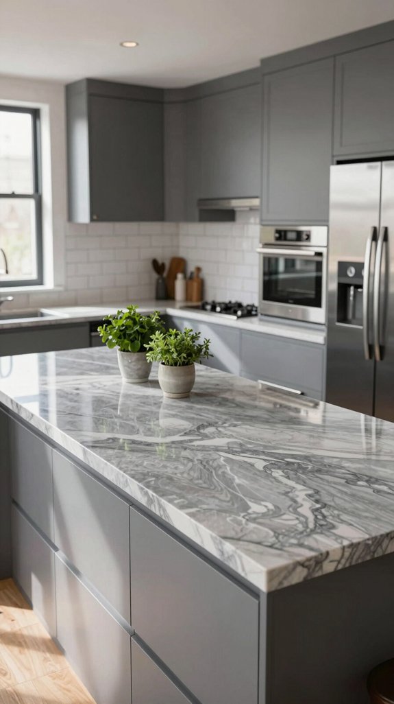 elegant functional gray marble