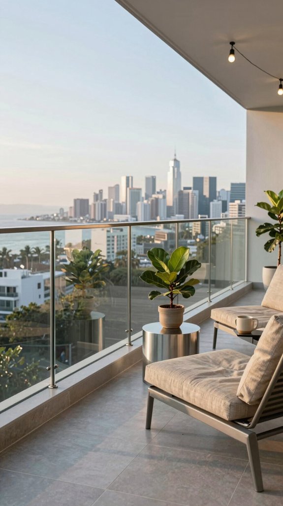 16 Balcony Decor Ideas to Create a Pinterest-Worthy Space 3 elegant glass railings installation