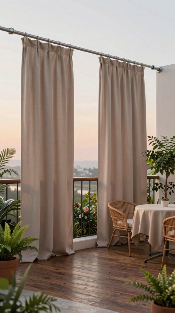 elegant outdoor curtain installation