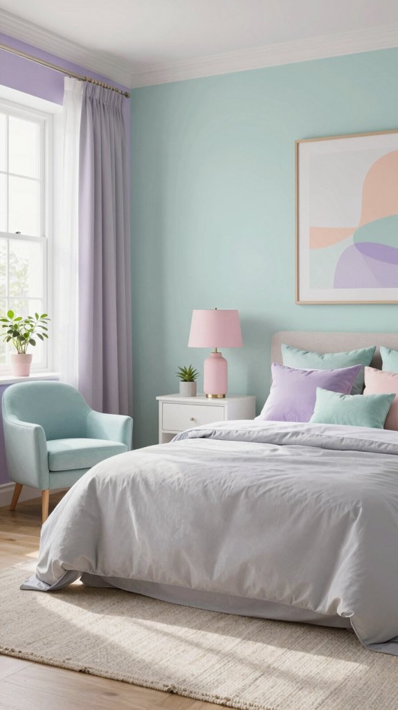 elegant pastel bedroom decor