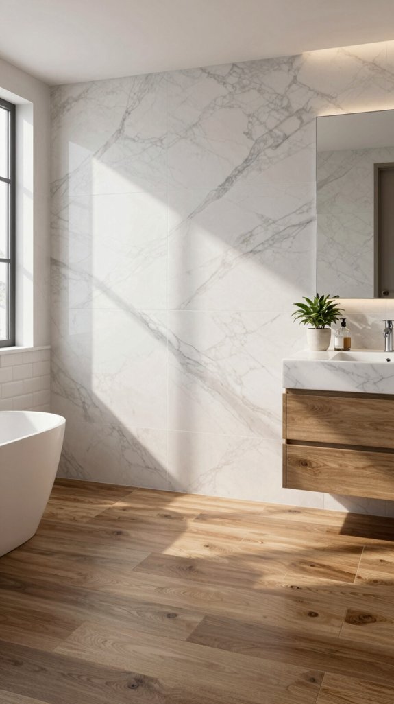 elegant porcelain material pairing