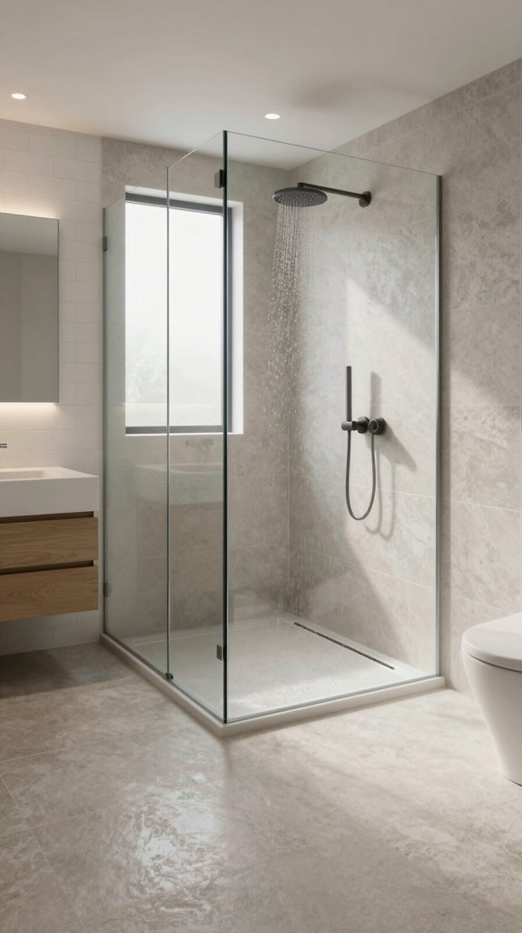 elegant safe curbless shower