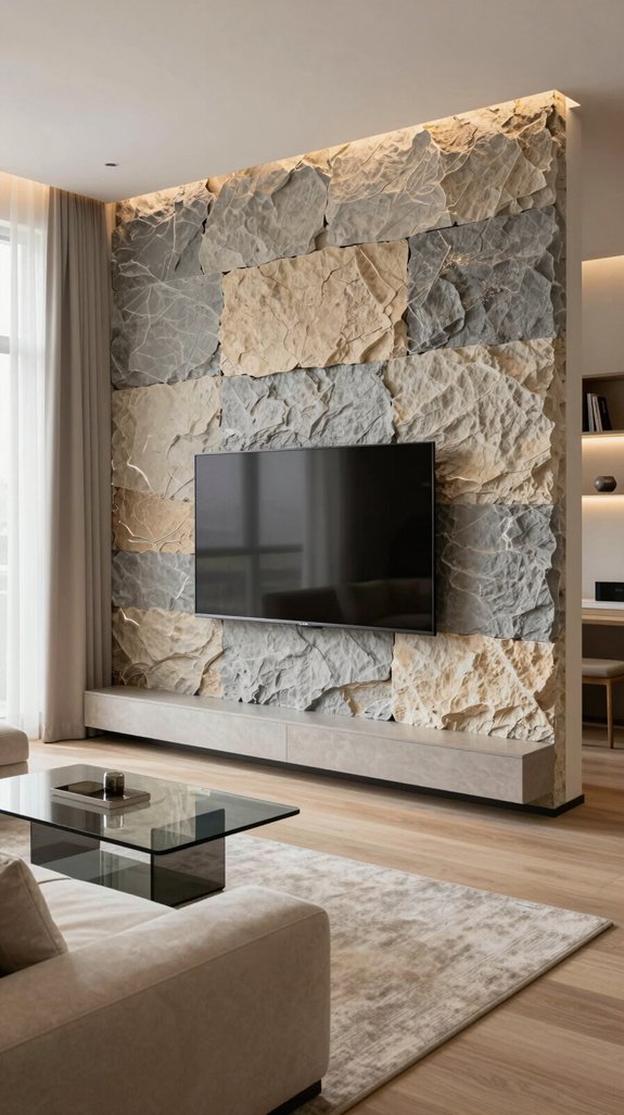 elegant stone tv wall panels