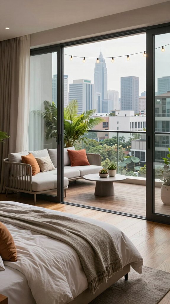elegant urban balcony retreat