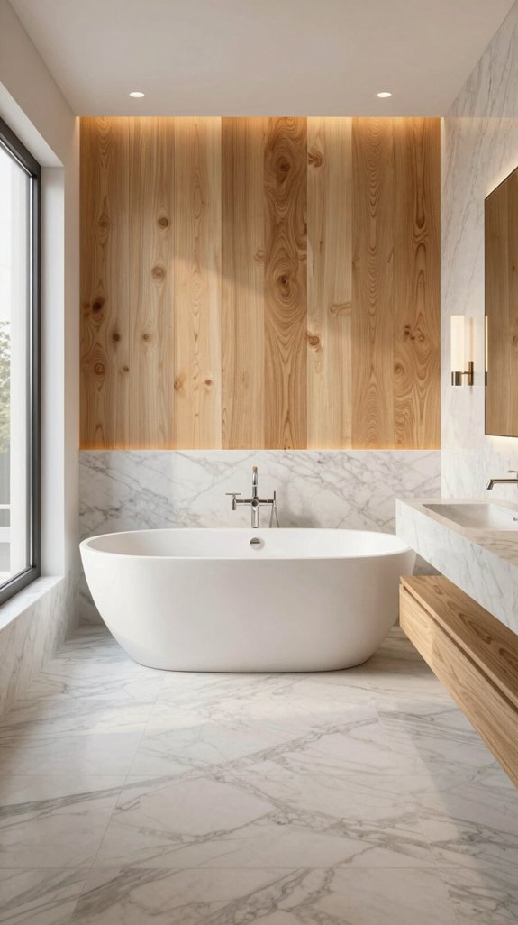 elegant white oak marble