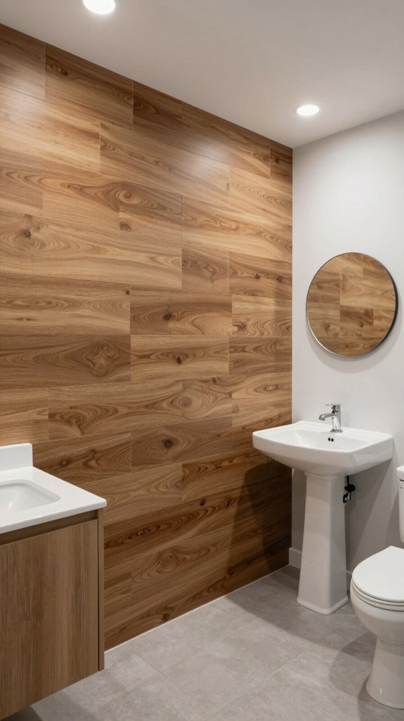 elegant wood paneling installation