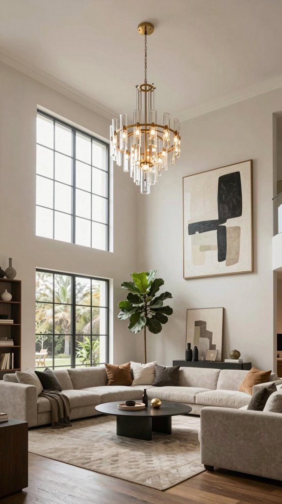 14 Double Height Living Room Ceiling Design Ideas - Home Stylistica