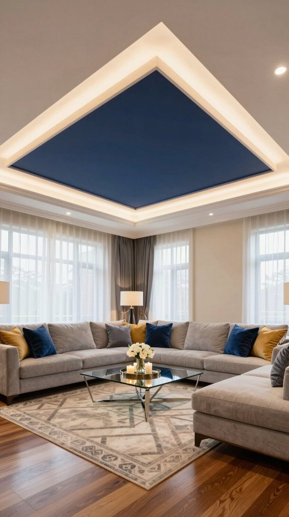 17 Luxury Ceiling Design Ideas for Living Rooms 6 elevate tray ceiling design