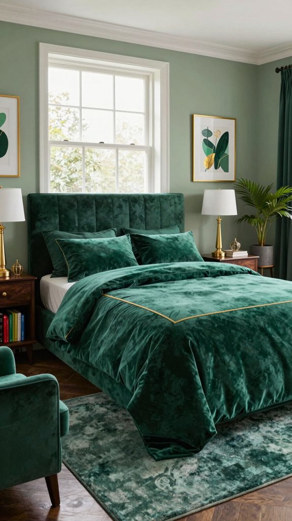 emerald elegance with textures