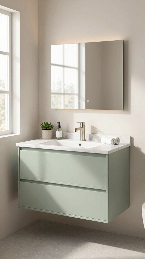 24 Sage Green Bathroom Ideas for a Calm and Modern Look 5 energizing light green vanities