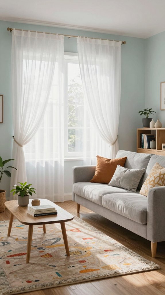 23 Small Living Room Interior Design Ideas 16 enhance light with sheers