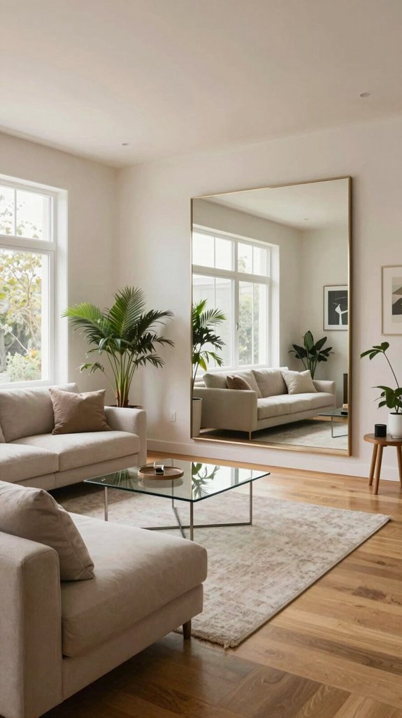 enhance space with mirrors