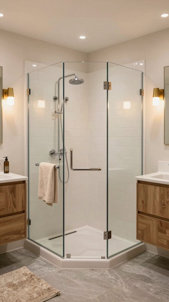 expansive glass bathroom design