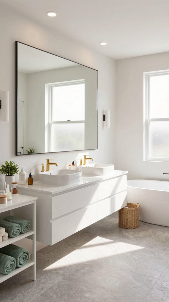 23 Teen Bathroom Ideas That Feel Trendy and Fun 15 expansive mirrors enhance spaces