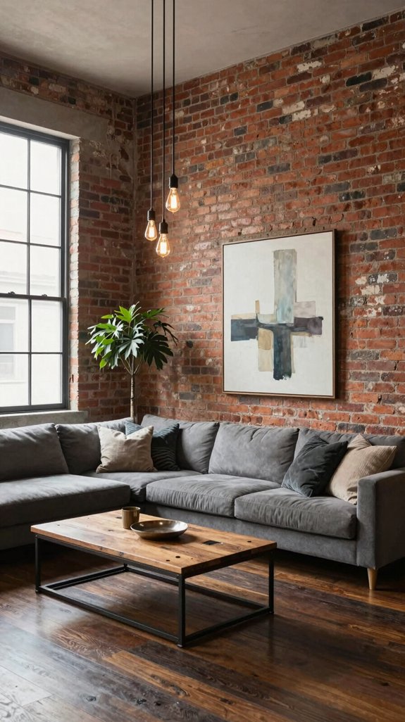 exposed brick wall charm