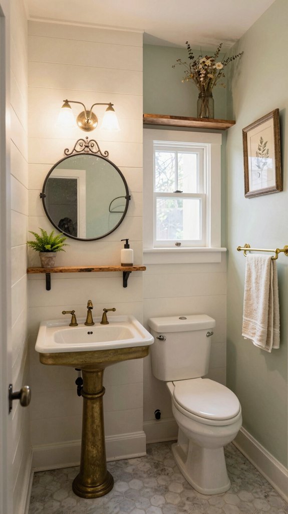 farmhouse shiplap bathroom transformation
