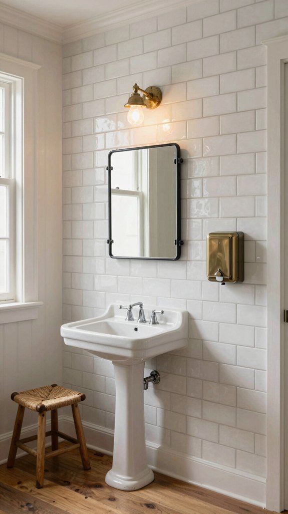 24 Farmhouse Bathroom Ideas With Rustic Charm 5 farmhouse subway tile sophistication