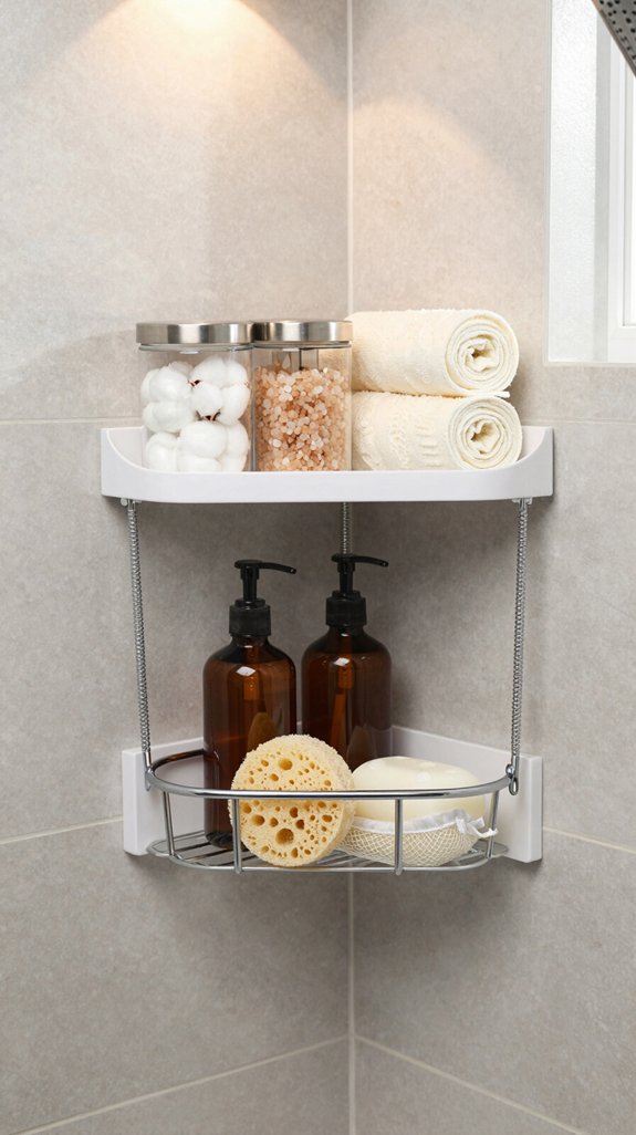 flexible shower storage solutions