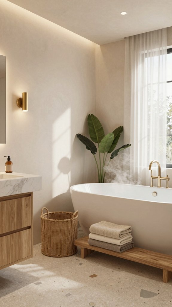 18 Warm Neutral Bathroom Ideas for a Cozy Retreat 12 flexible timeless design foundation