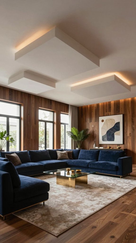 17 Luxury Ceiling Design Ideas for Living Rooms 15 floating ceiling islands design