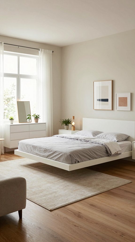 floating furniture maximizes space