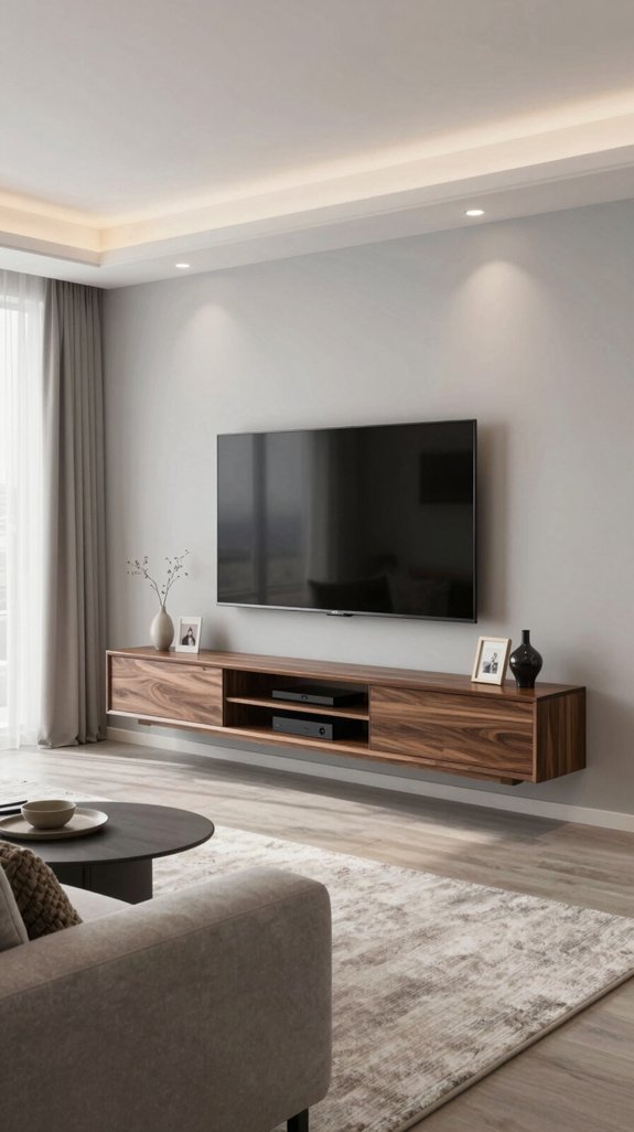 floating units enhance modern aesthetics