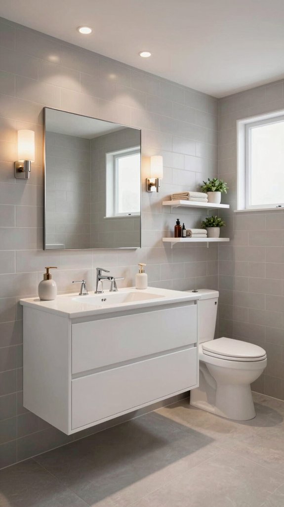 floating vanities enhance bathroom space